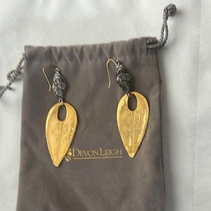 Devon Leigh Leaf Statement Earrings Boho Global